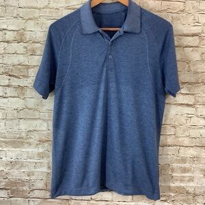 Men’s Lululemon Metal Vent Tech Polo Shirt Blue Medium